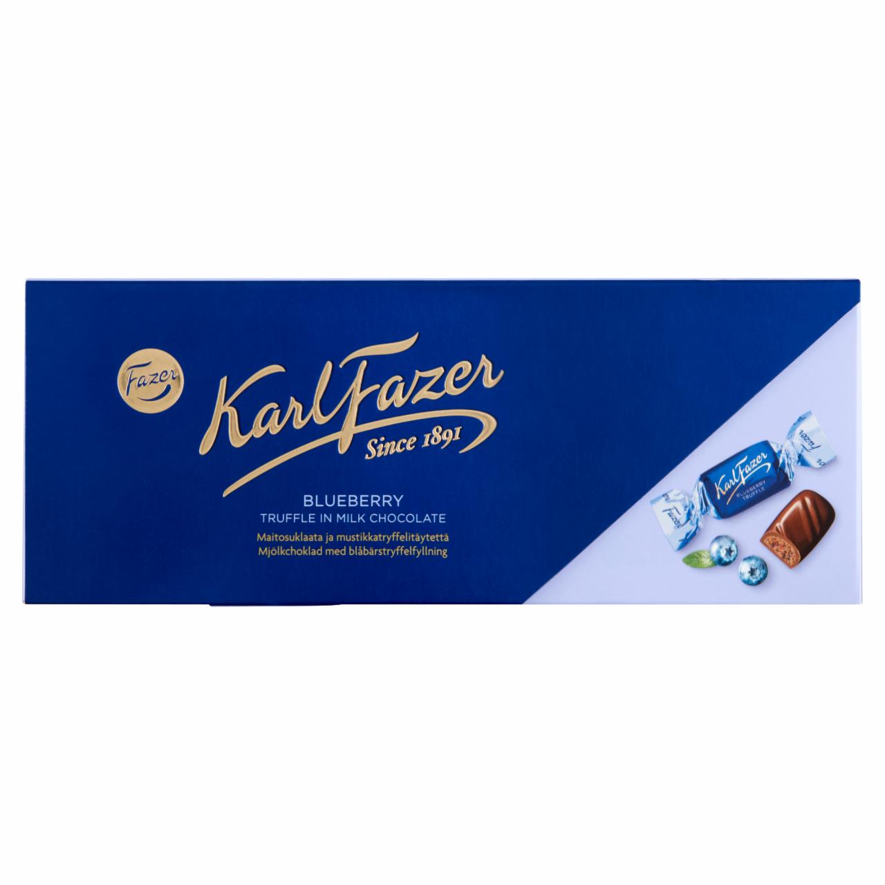 Képek - Karl Fazer Blueberry Truffle tejcsokoládé áfonyás trüffel töltelékkel 270 g