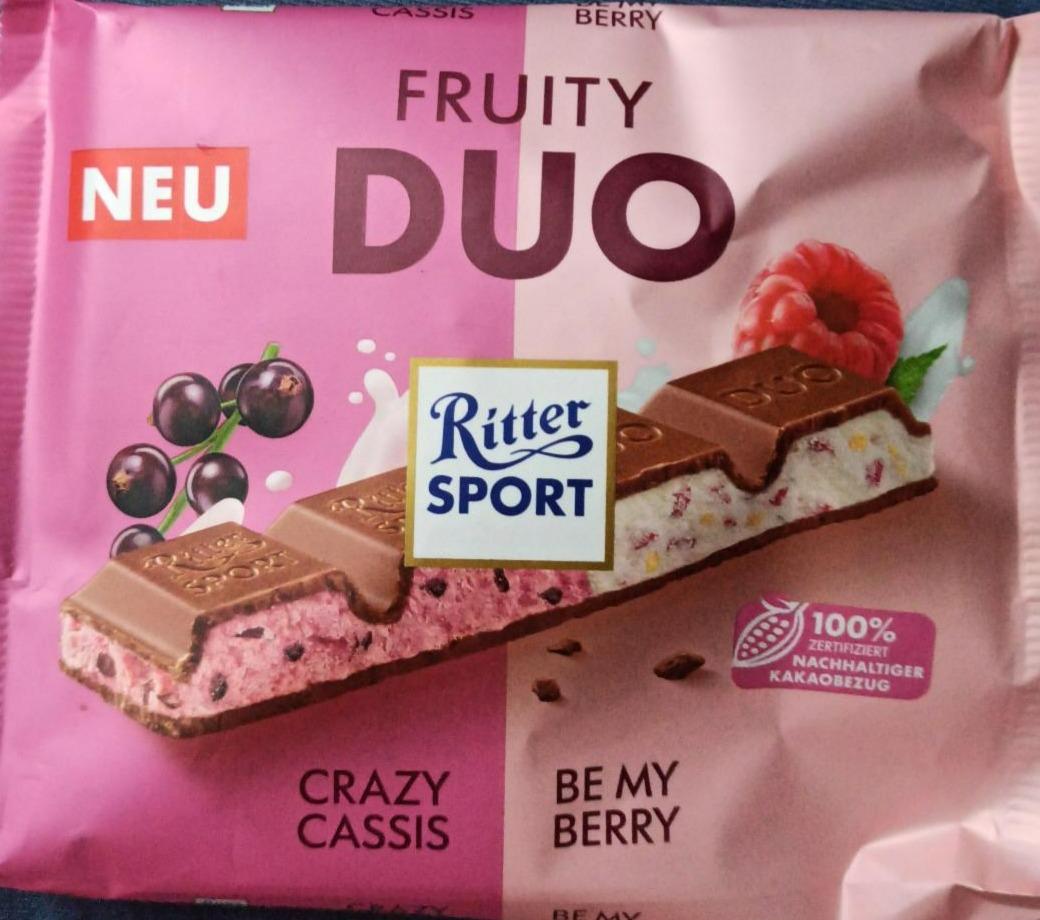 Képek - Ritter Sport Duo Fruity dupla töltelékes tejcsokoládé 218 g