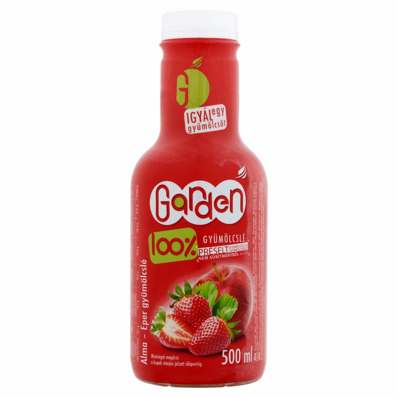 Képek - Garden 100% alma-eper gyümölcslé 500 ml