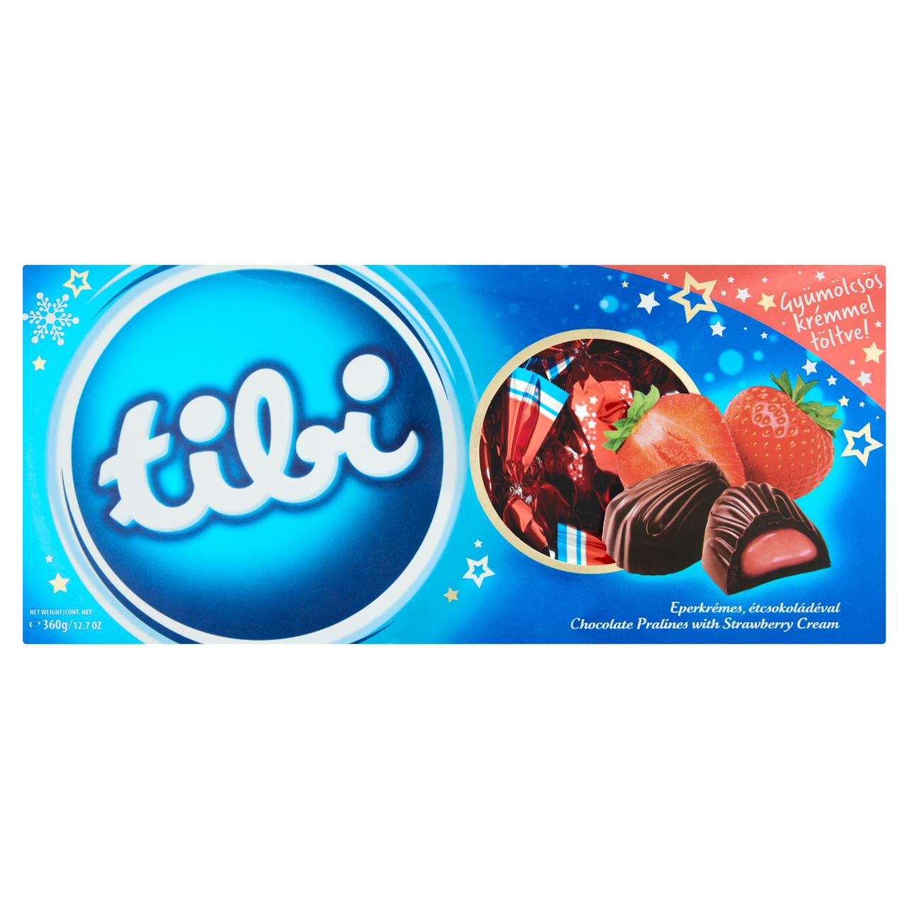 Képek - Tibi eperkrémes szaloncukor étcsokoládéval 360 g