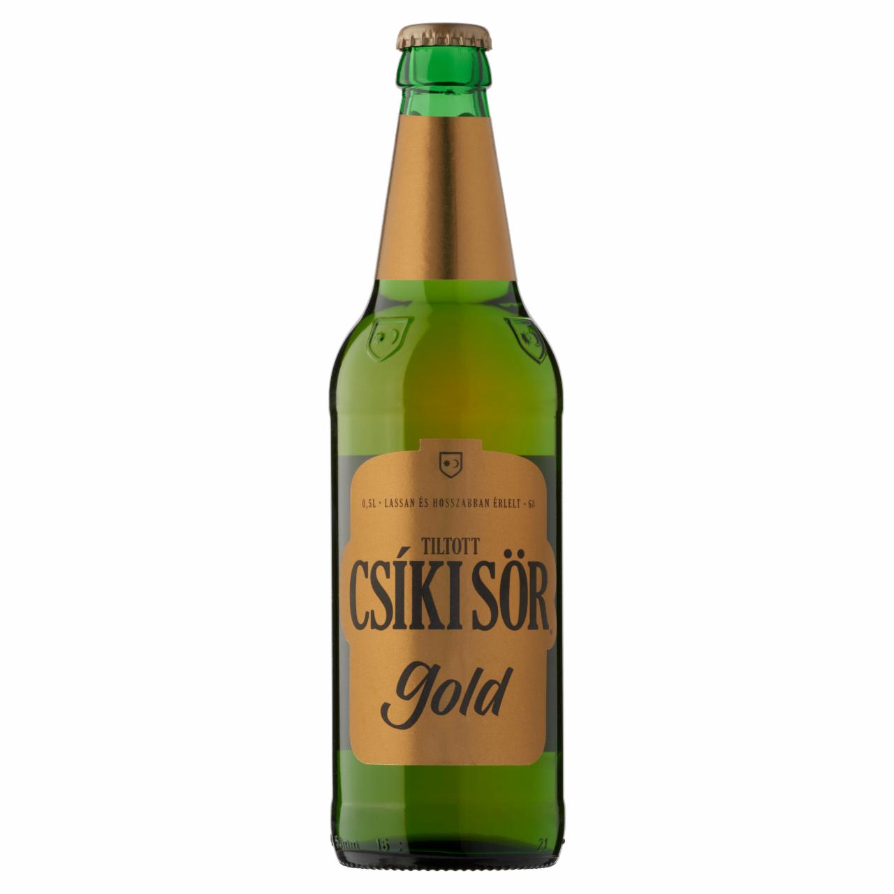 Képek - Tiltott Csíki Sör Gold kézműves világos bock sör 6% 0,5 l