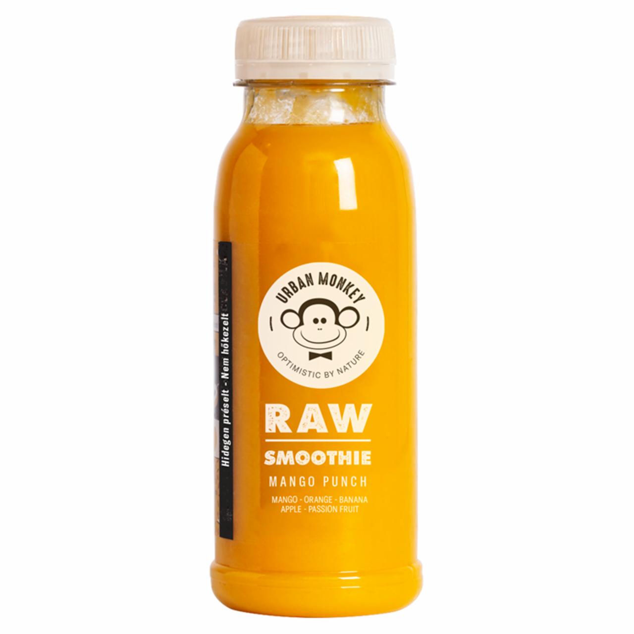 Képek - Urban Monkey Raw Smoothie Mango Punch vegyes gyümölcskészítmény 250 ml