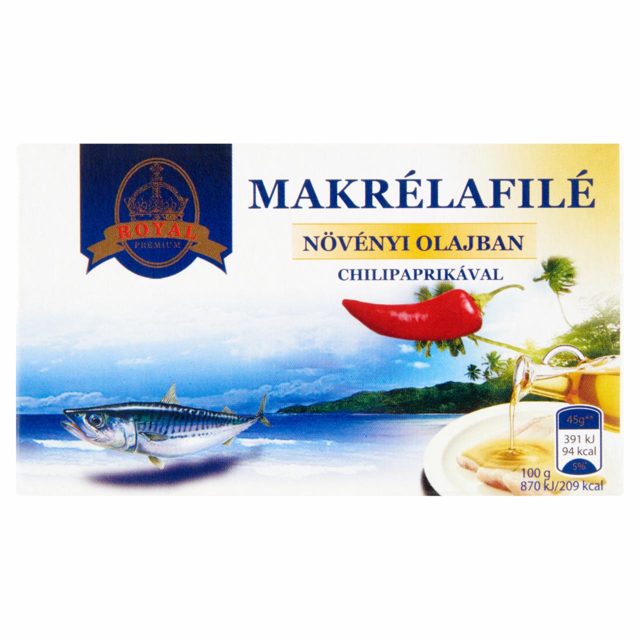 Képek - Royal Premium makrélafilé növényi olajban chilipaprikával 125 g