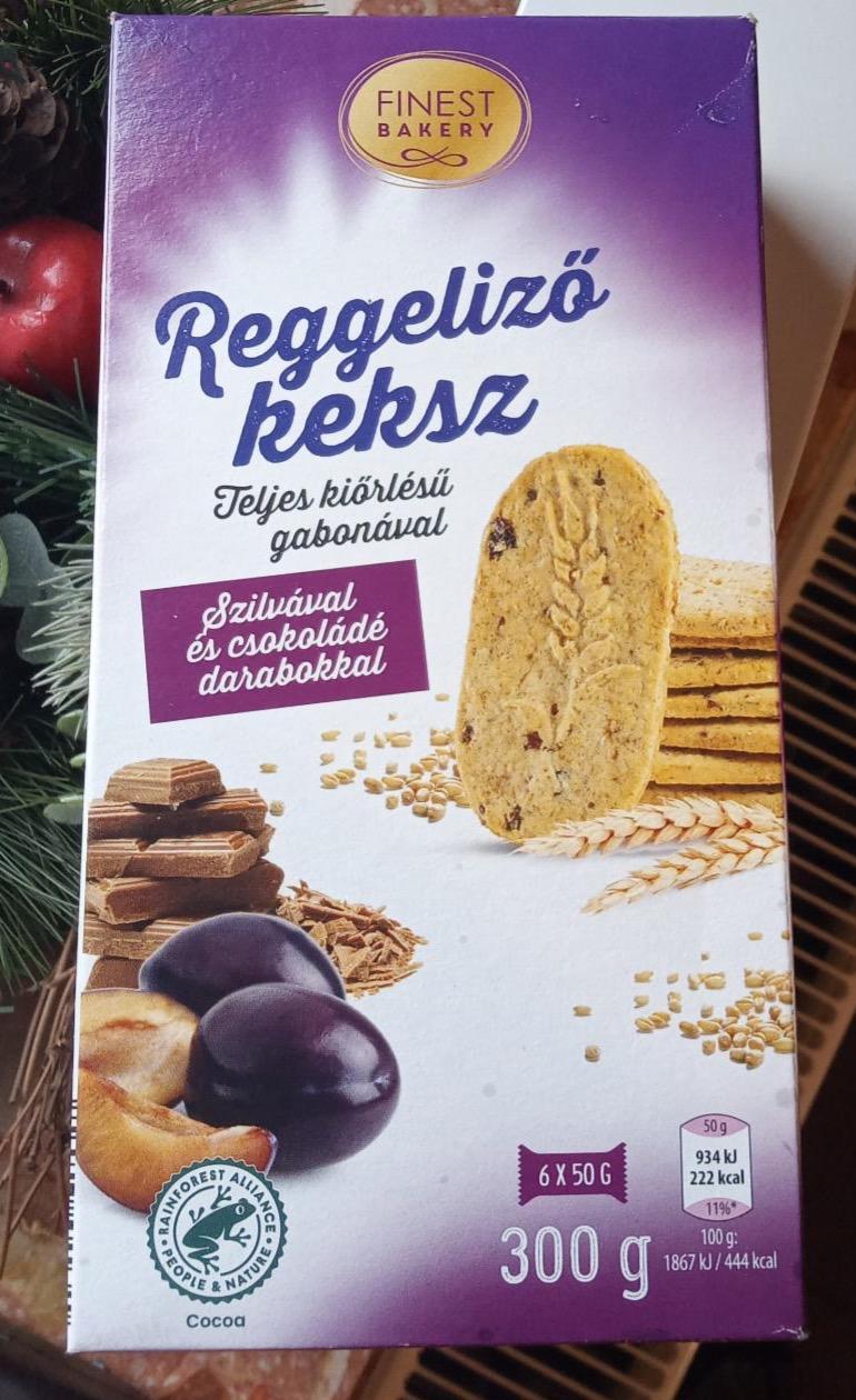 Képek - Reggeliző keksz teljes kiőrlésű gabonával szilvával és csokoládé darabokkal Finest Bakery