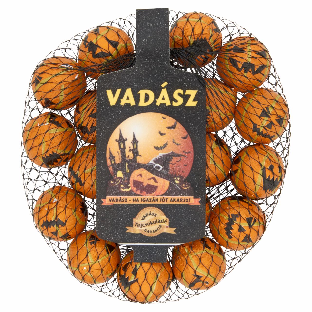 Képek - Vadász Halloween Tök mogyorós krémmel töltött tejcsokoládé golyó 100 g