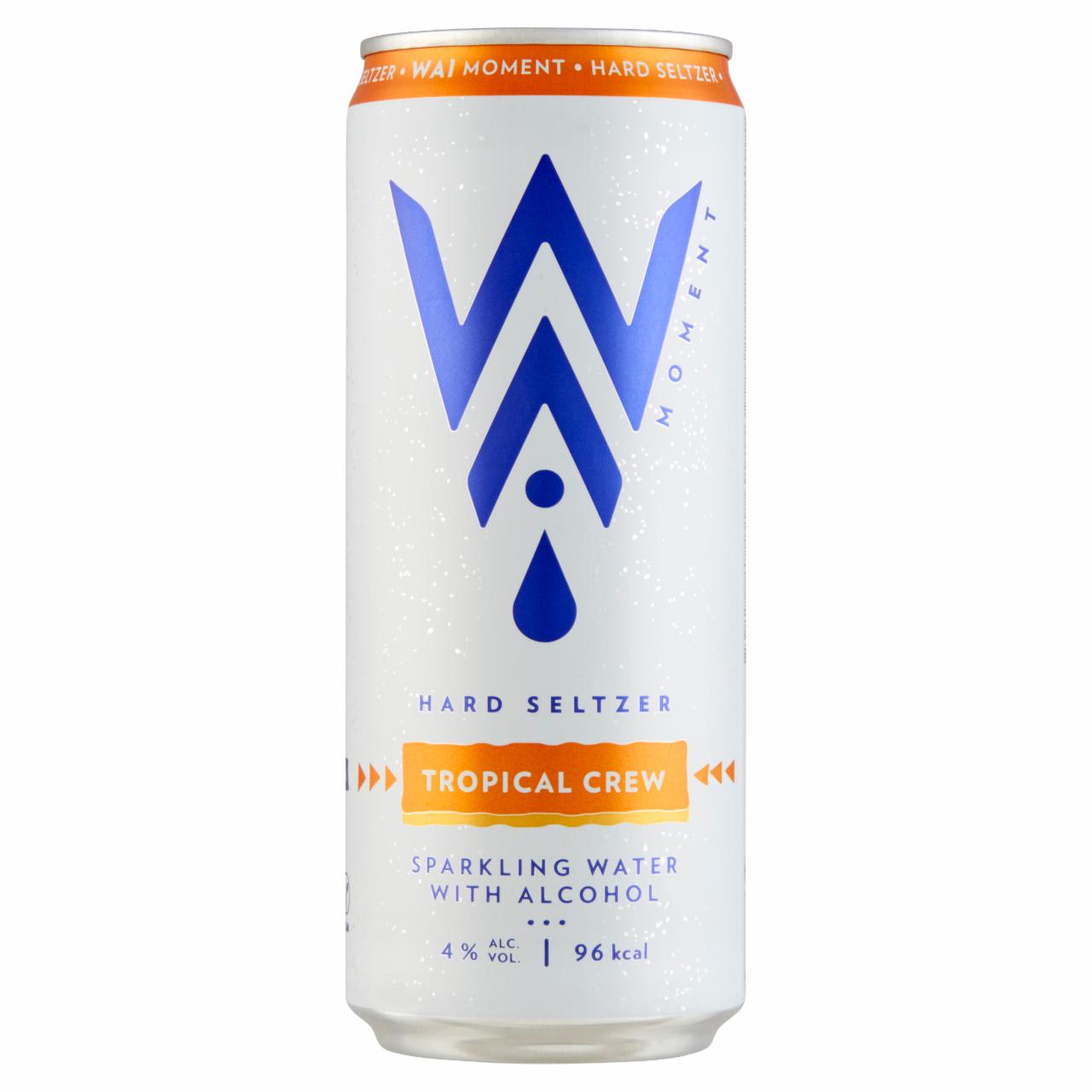 Képek - Wai Moment Hard Seltzer Tropical Crew mangó, papaya & ananász ízű szénsavas alkoholos ital 4% 330 ml