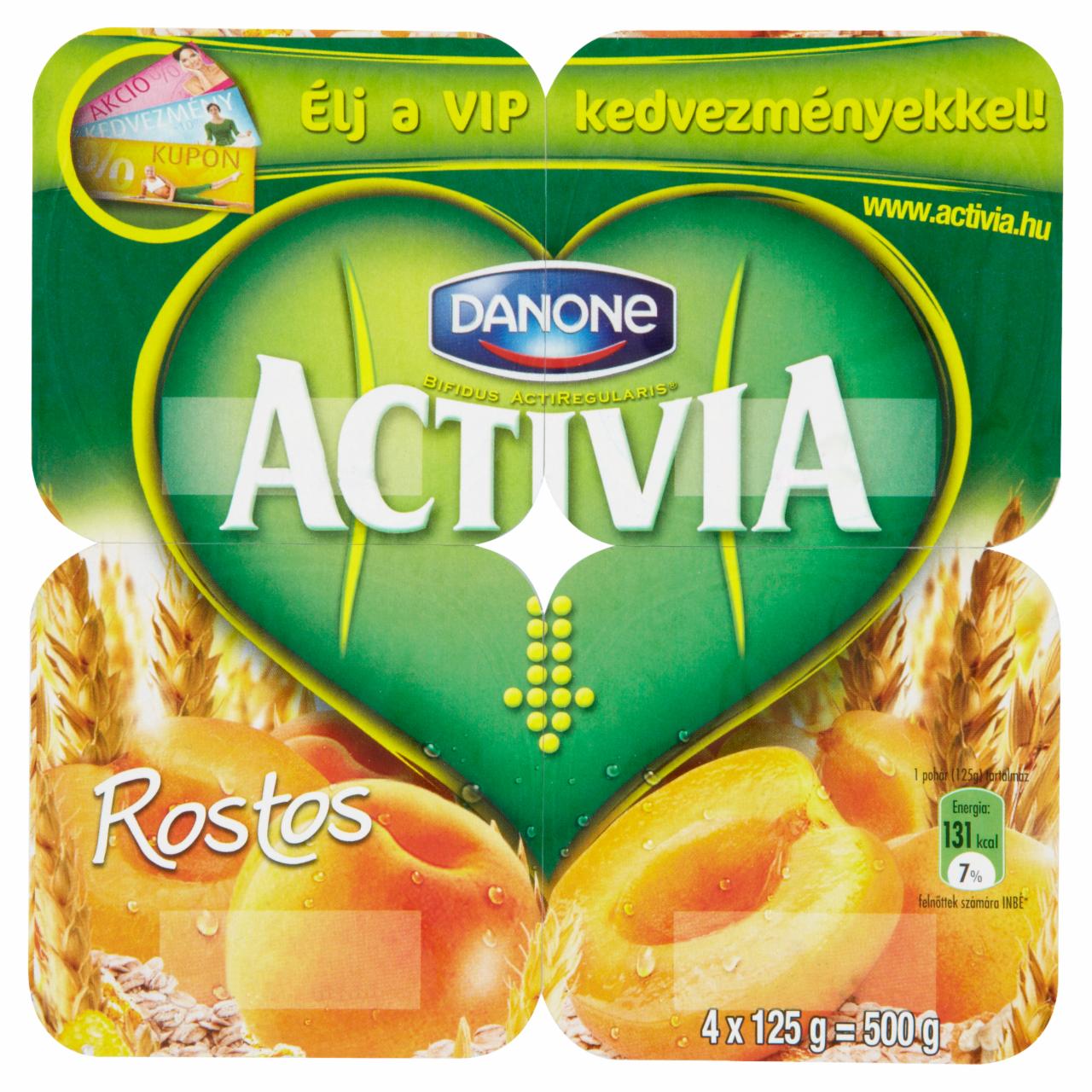 Képek - Danone Activia rostos, élőflórás, zsírszegény joghurt sárgabarackkal és zabbal 4 x 125 g