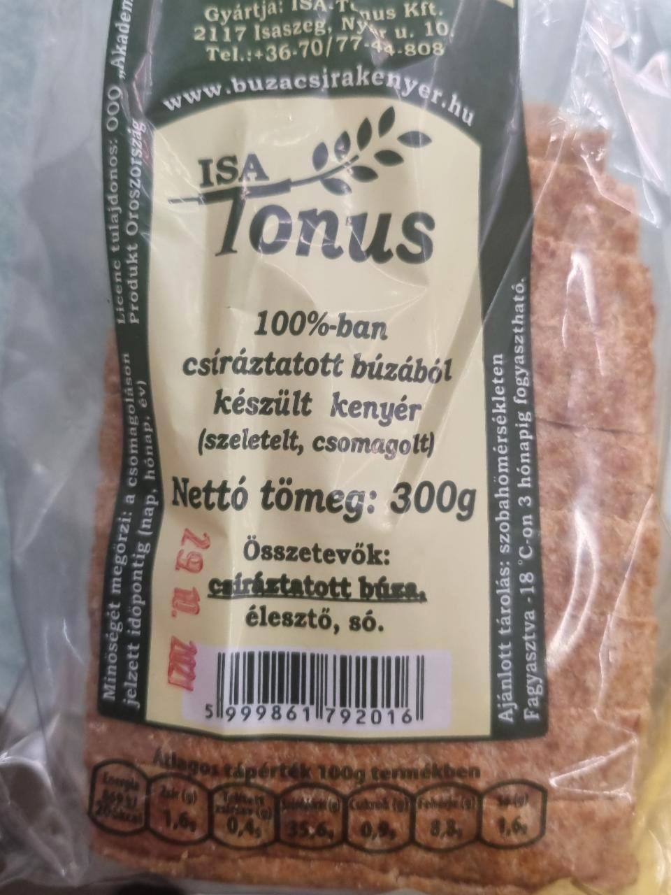 Képek - 100%ban csiráztatott kenyér Isa Tonus