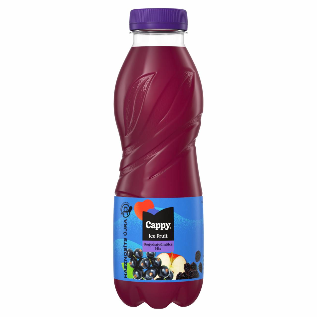 Képek - Cappy Ice Fruit Bogyósgyümölcs Mix szénsavmentes vegyesgyümölcs ital hibiszkusz ízesítéssel 500 ml