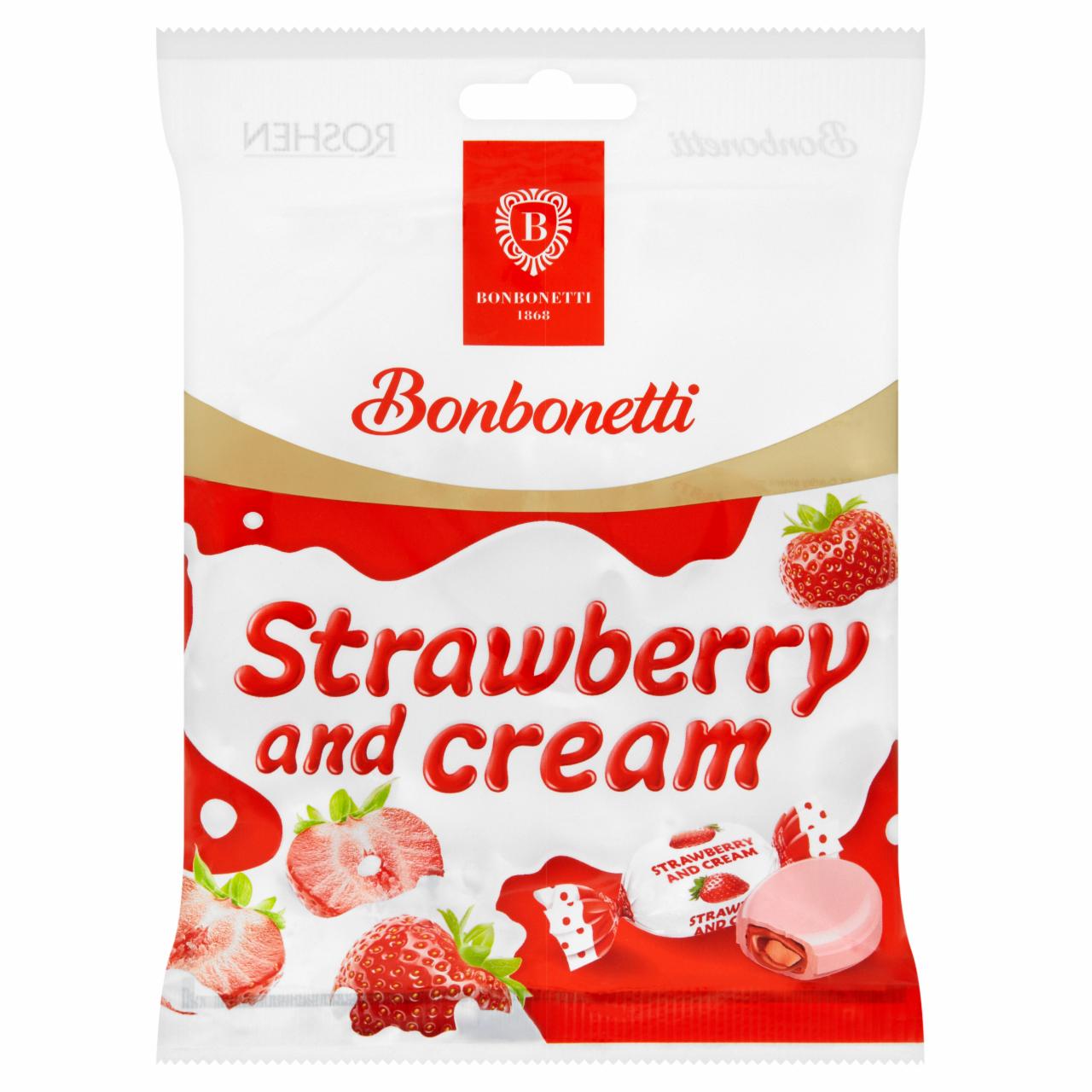 Képek - Bonbonetti eperrel ízesített tejkrémmel töltött cukorka 80 g