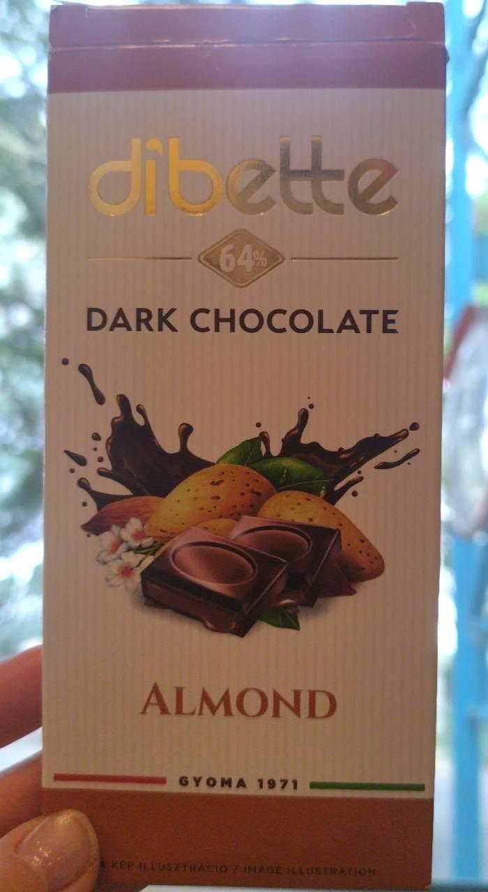 Képek - Dark chocolate Almond 64% Dibette