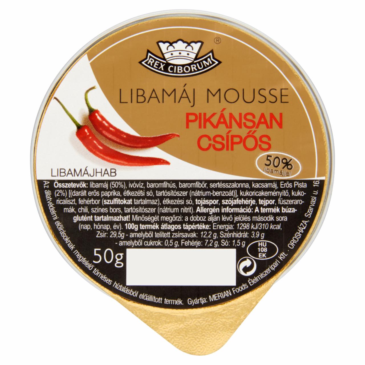 Képek - Rex Ciborum pikánsan csípős libamáj mousse 50 g