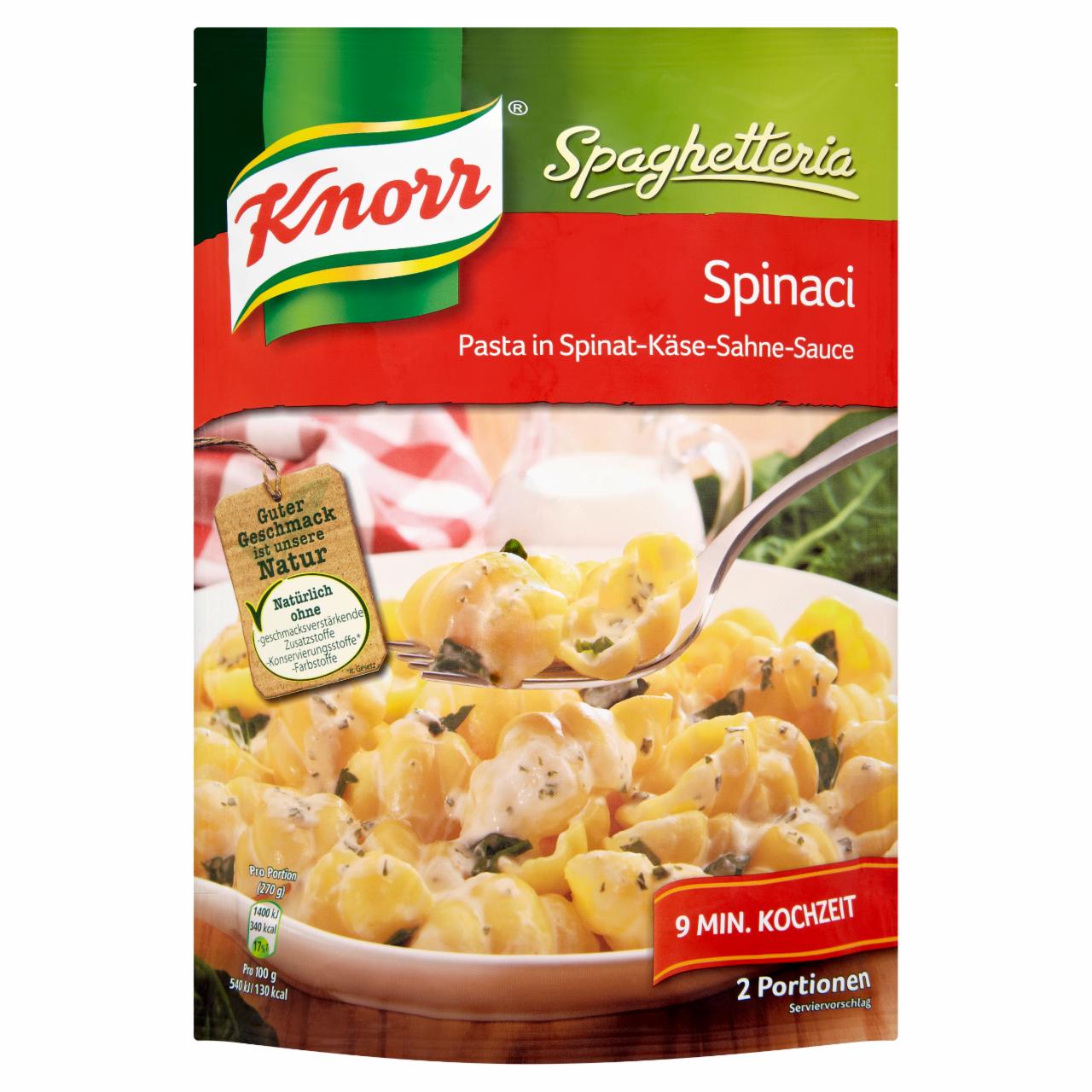 Képek - Knorr Spaghetteria tészta spenótos szósszal 164 g