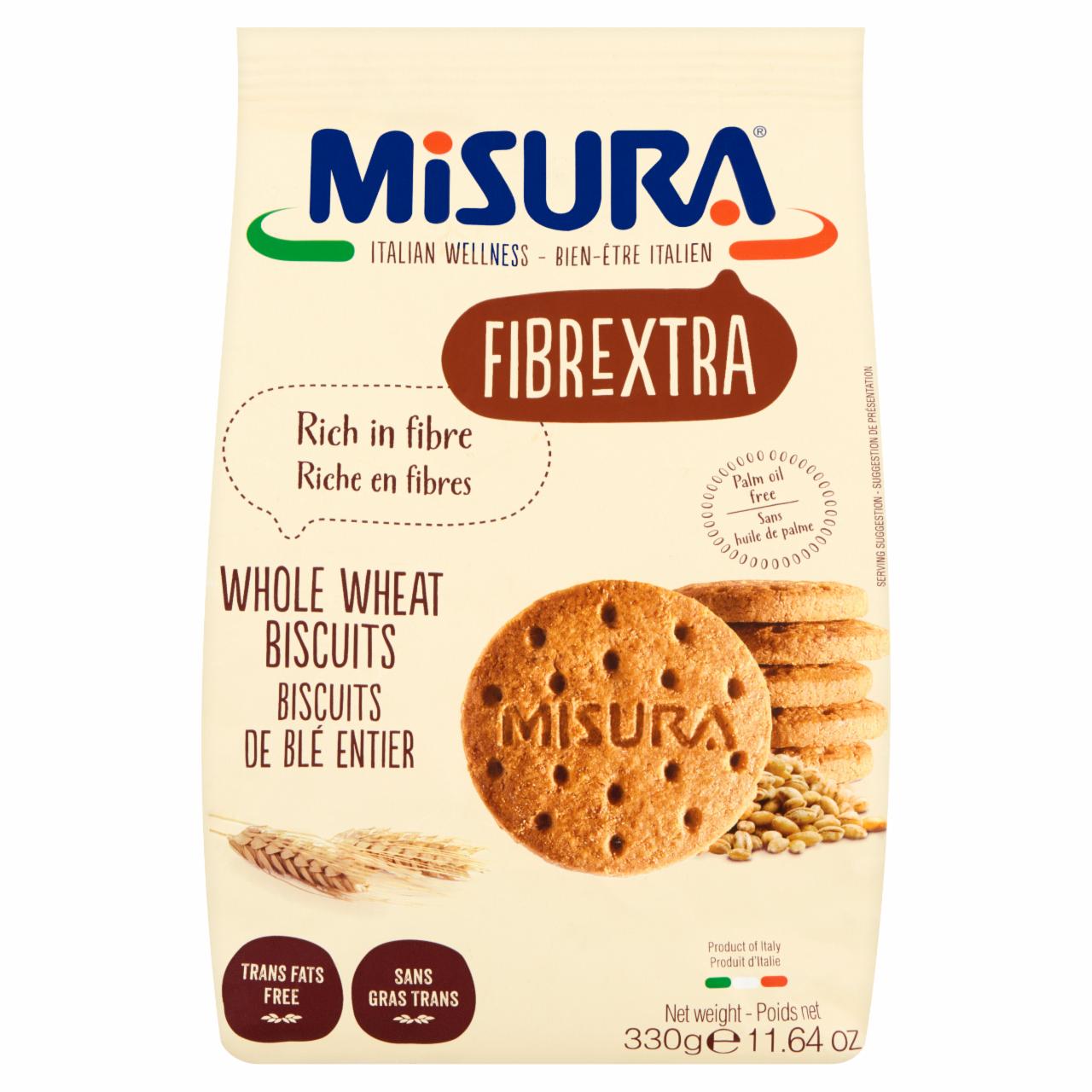 Képek - Misura élelmi rostokban gazdag, teljes kiőrlésű gabonából készült keksz 330 g