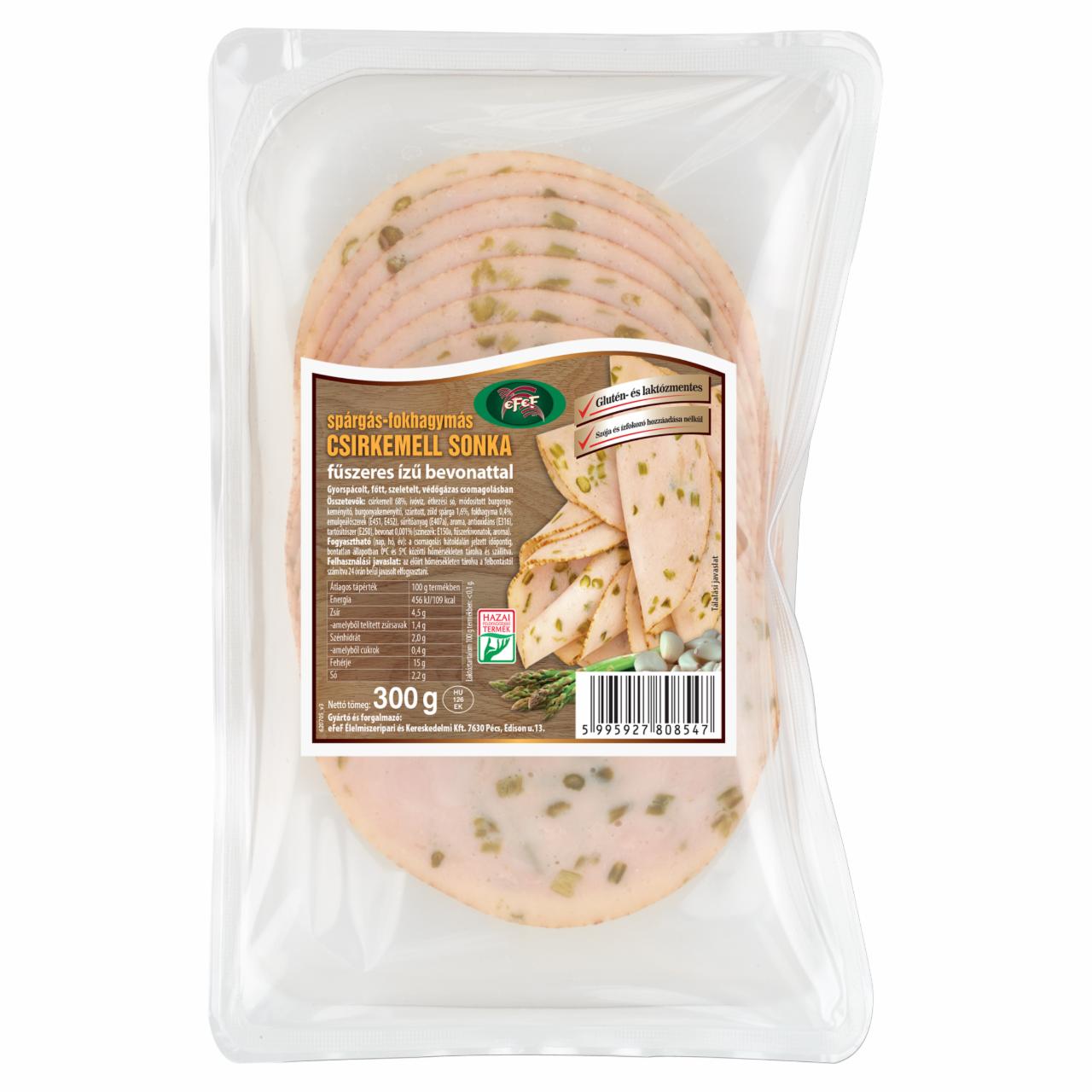 Képek - eFeF spárgás-fokhagymás csirkemell sonka fűszeres ízű bevonattal 300 g