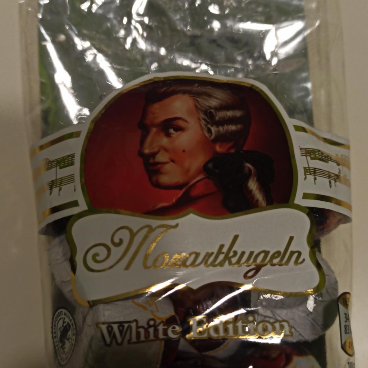 Képek - Victor Schmidt Austria Fehércsokoládés Mozart golyó praliné marcipánnal és nugátkrémmel töltve 231 g