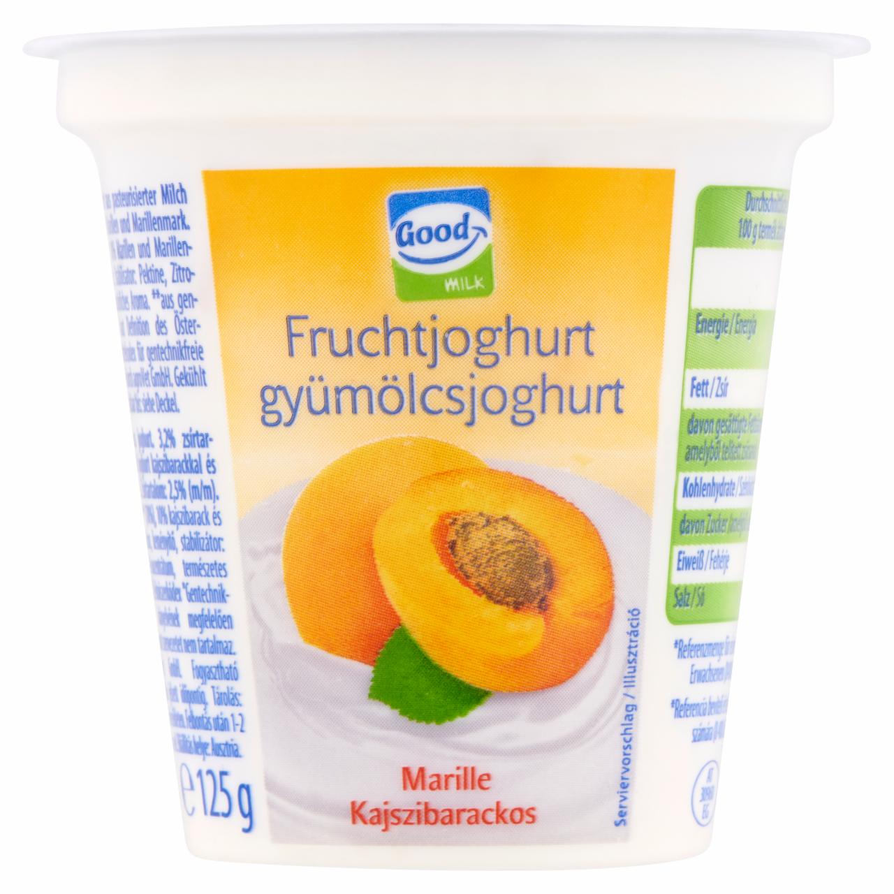 Képek - Good Milk kajszibarackos gyümölcsjoghurt 125 g