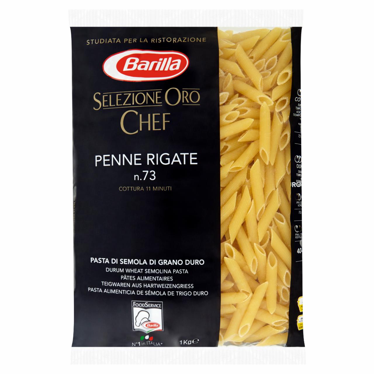 Képek - Barilla Selezione Oro Chef Penne Rigate apró durum száraztészta 1000 g