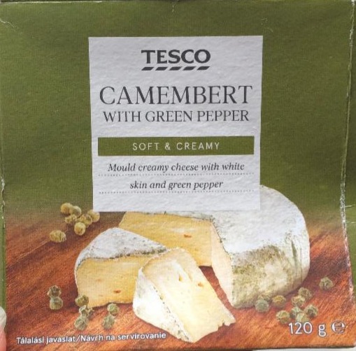 Képek - Tesco camembert fehér nemespenésszel érő lágy, zsíros sajt zöldborssal 