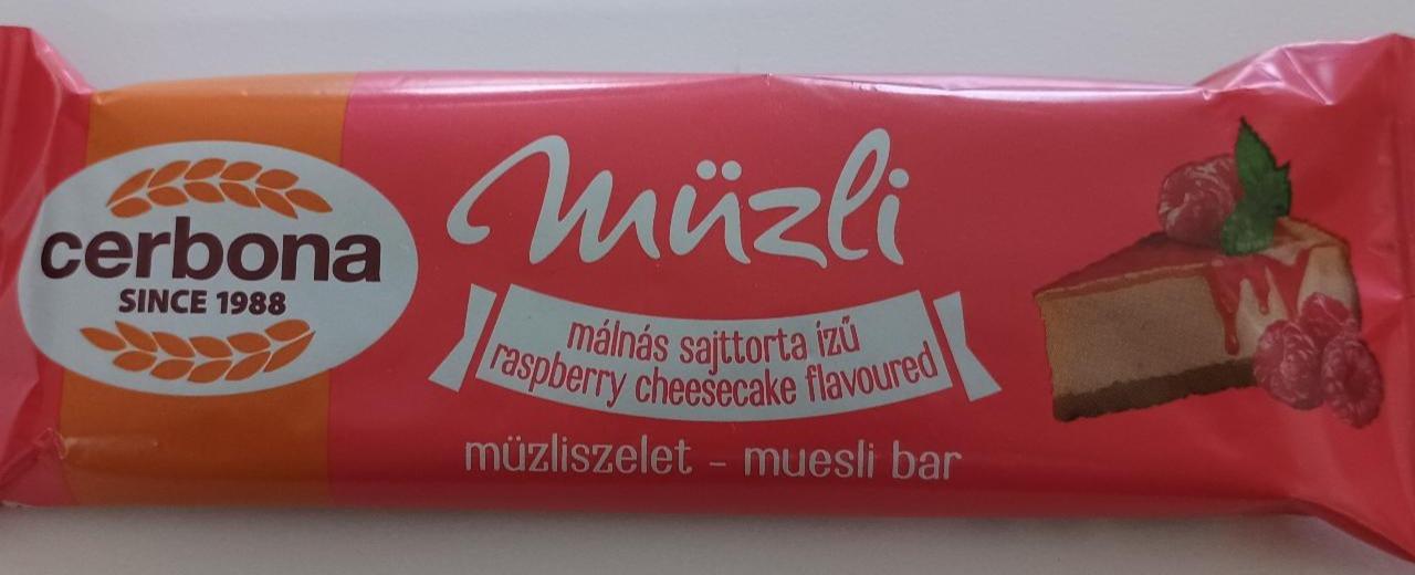Képek - Cerbona málnás sajttorta ízű müzliszelet 20 g