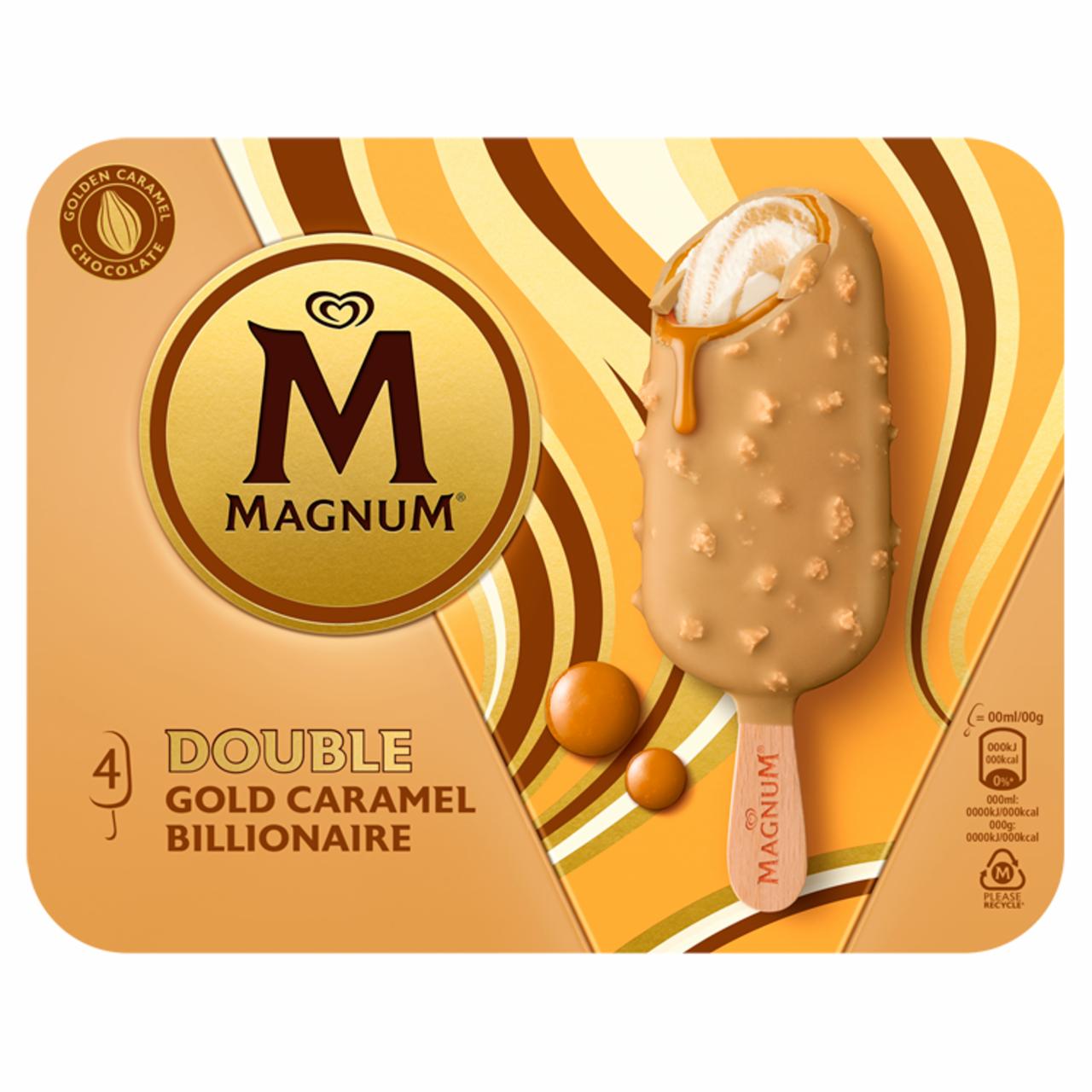 Képek - Magnum Mini multipack jégkrém Dupla Gold Karamell 4 x 85 ml (340 ml)