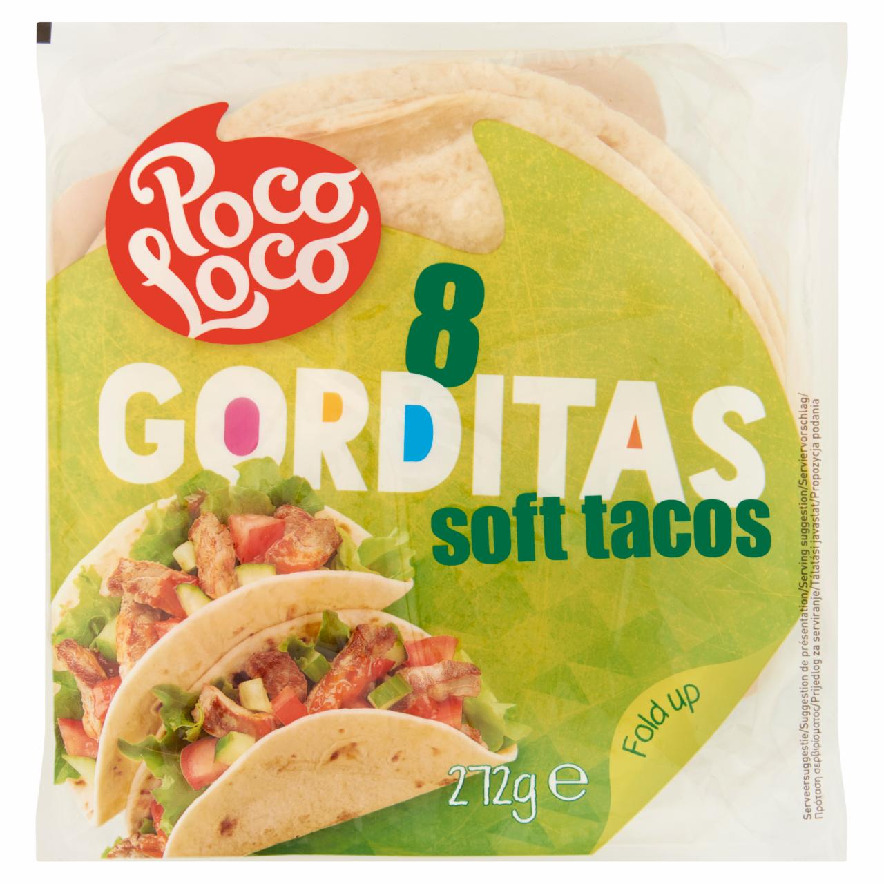 Képek - Poco Loco Gorditas Soft taco búzalisztből 8 db 272 g