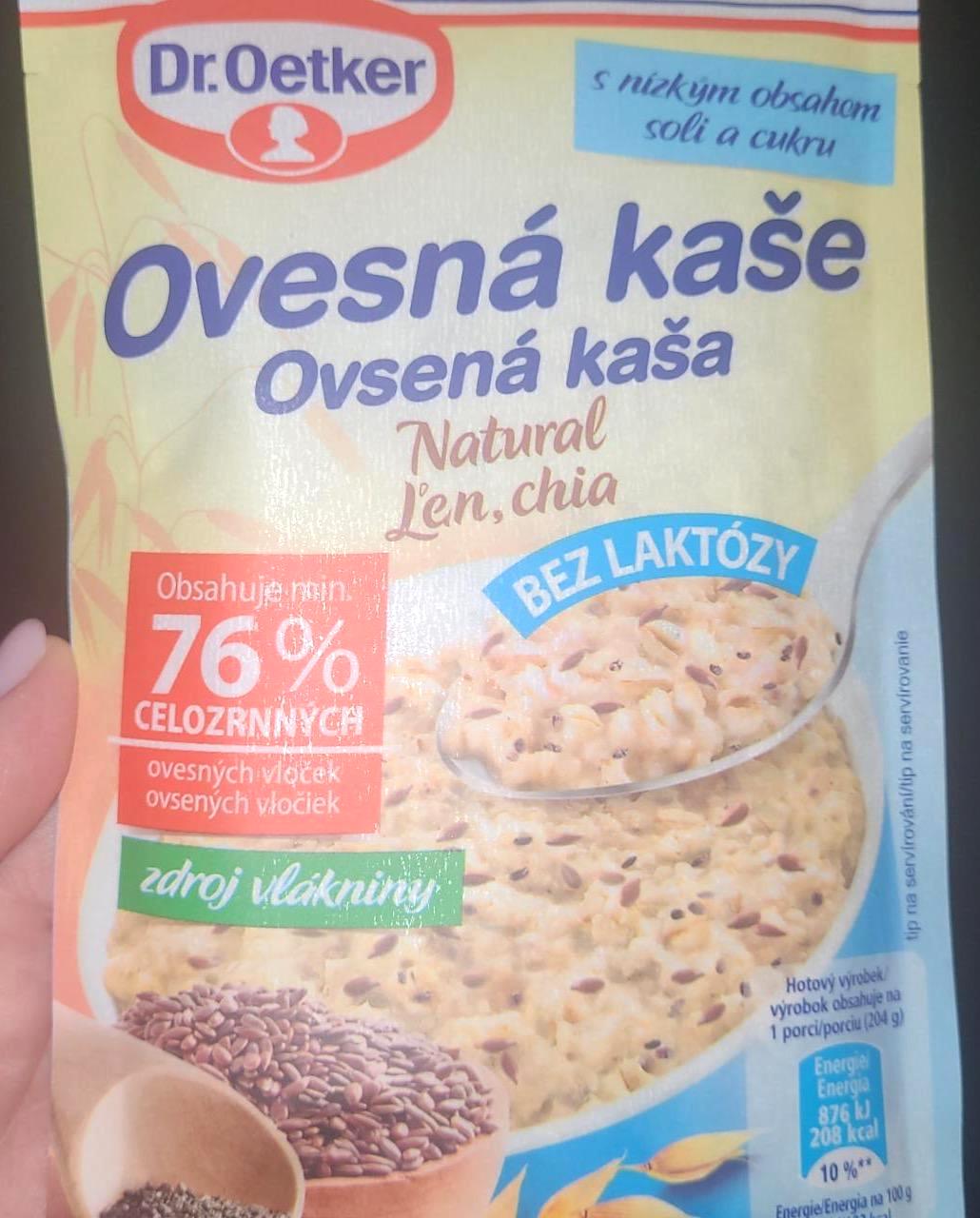 Képek - Ovsená kaše Natural len chia bez laktózy Dr.Oetker