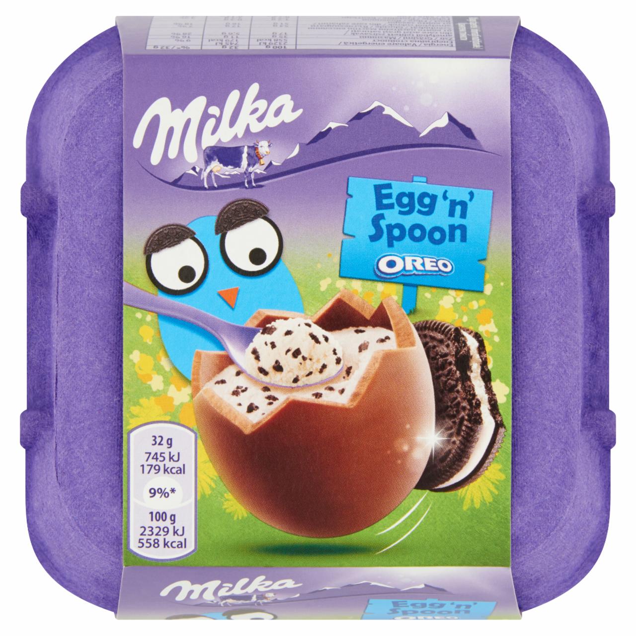 Képek - Milka alpesi tej felhasználásával készült tejcsokoládé kakaós kekszdarabokkal 4 x 32 g (128 g)