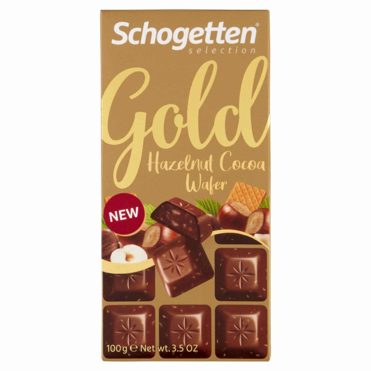 Képek - Schogetten Gold tejcsokoládé pirított mogyoródarabokkal, mogyorós kakaókrémtöltelékkel 100 g