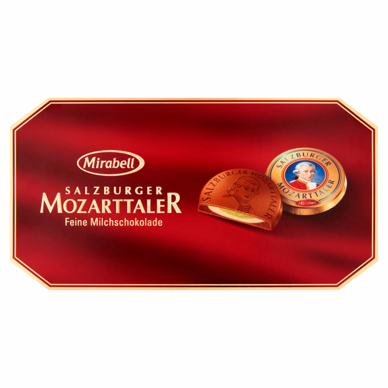 Képek - Mirabell Salzburger Mozarttaler tejcsokoládé mogyoróskrém és marcipános töltelékkel 10 db 200 g