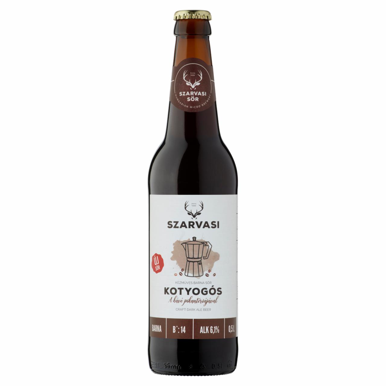 Képek - Szarvasi Kotyogós kézműves barna sör 6,1% 0,5 l