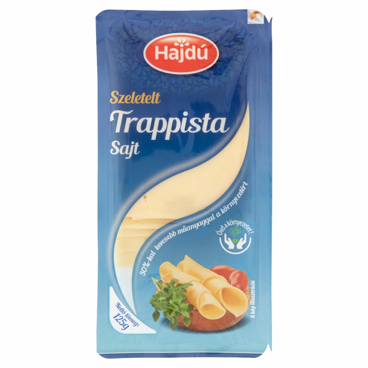 Képek - Hajdú zsíros, félkemény, szeletelt trappista sajt 125 g