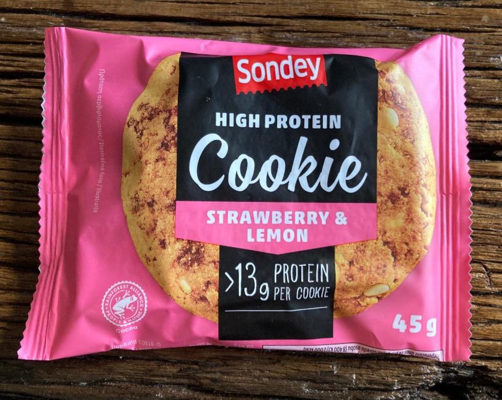 Képek - High protein cookie Strawberry & lemon Sondey