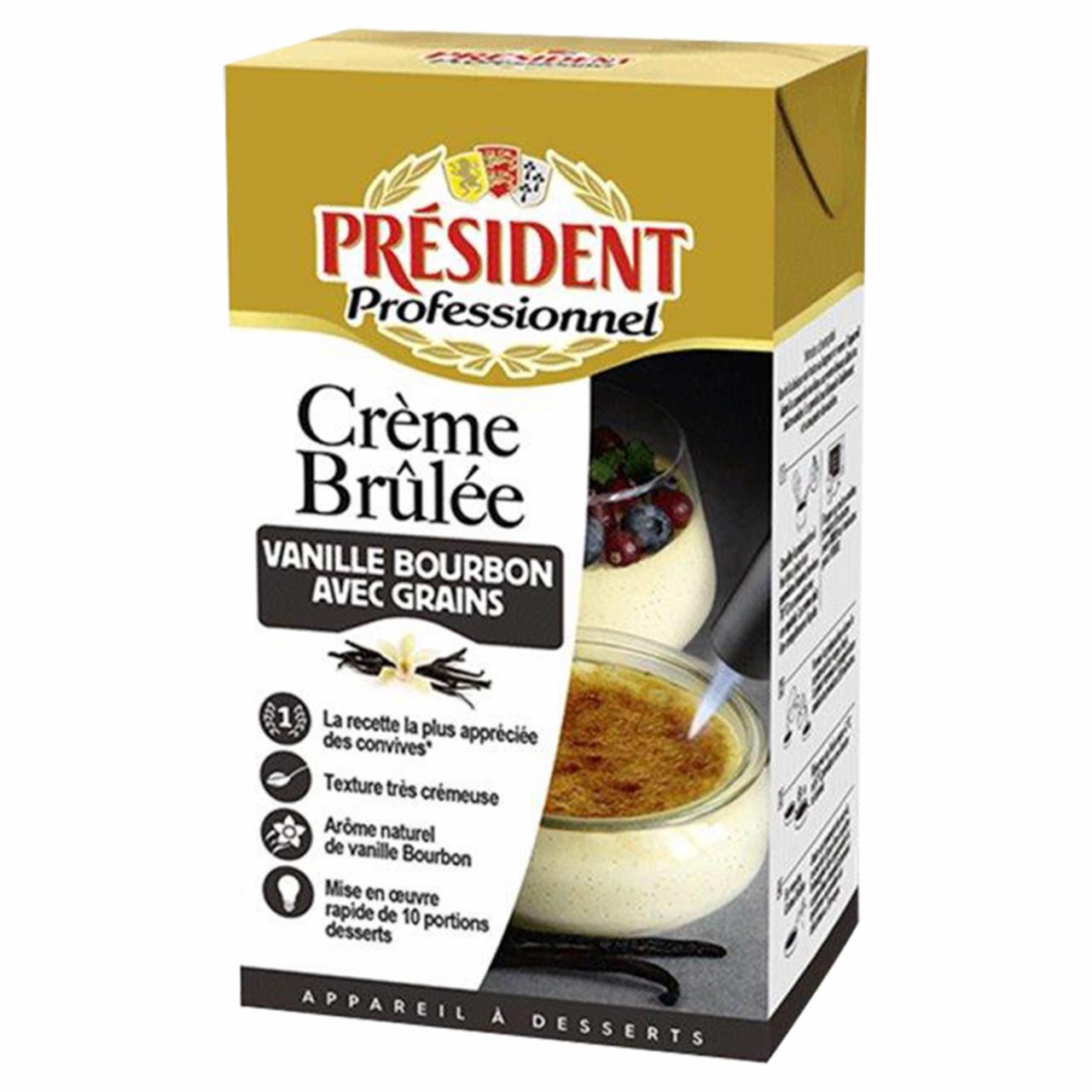 Képek - Président Professionnel Crème Brulée UHT vanília ízű tejszínes desszert 1000 g