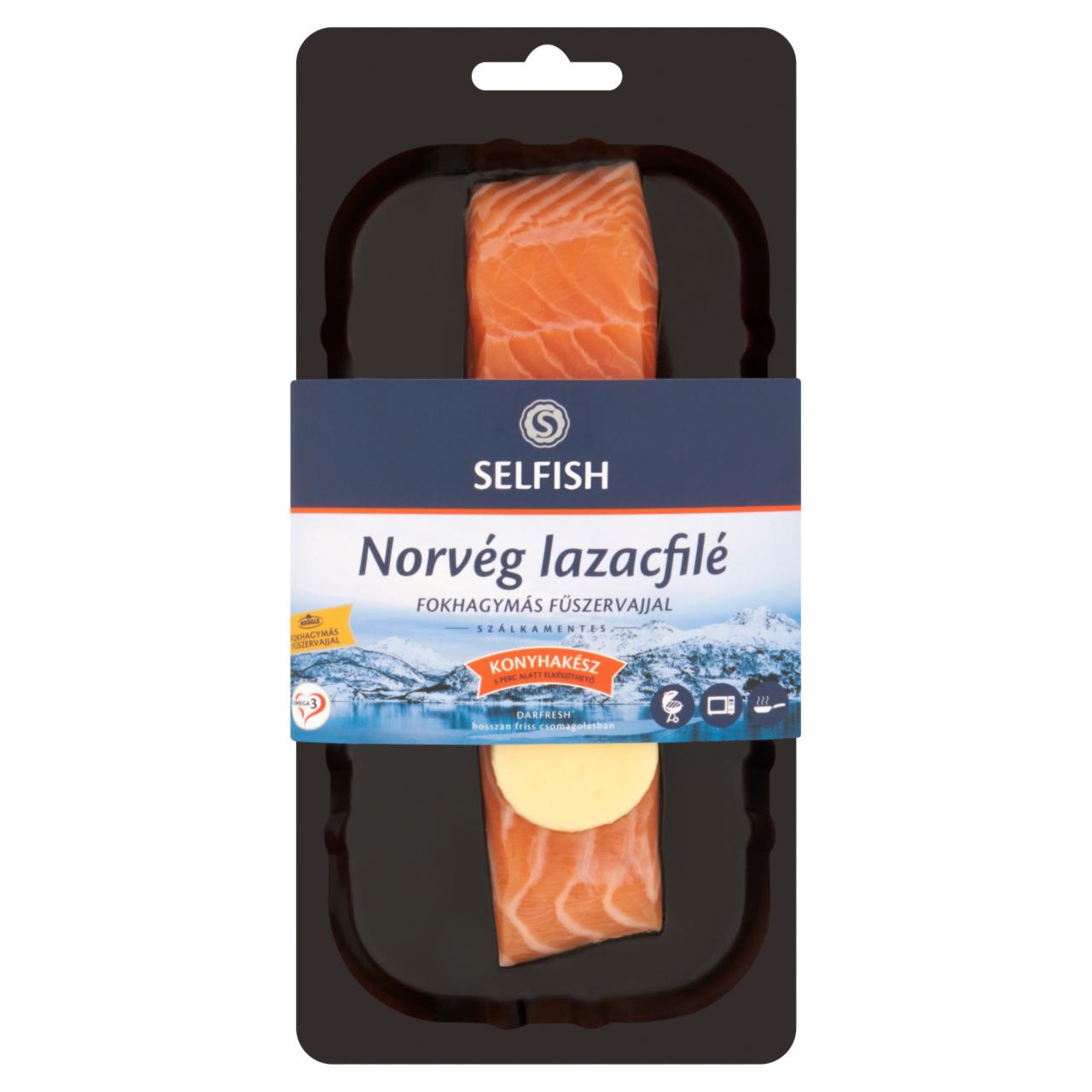Képek - Selfish norvég lazacfilé fokhagymás fűszervajjal 160 g