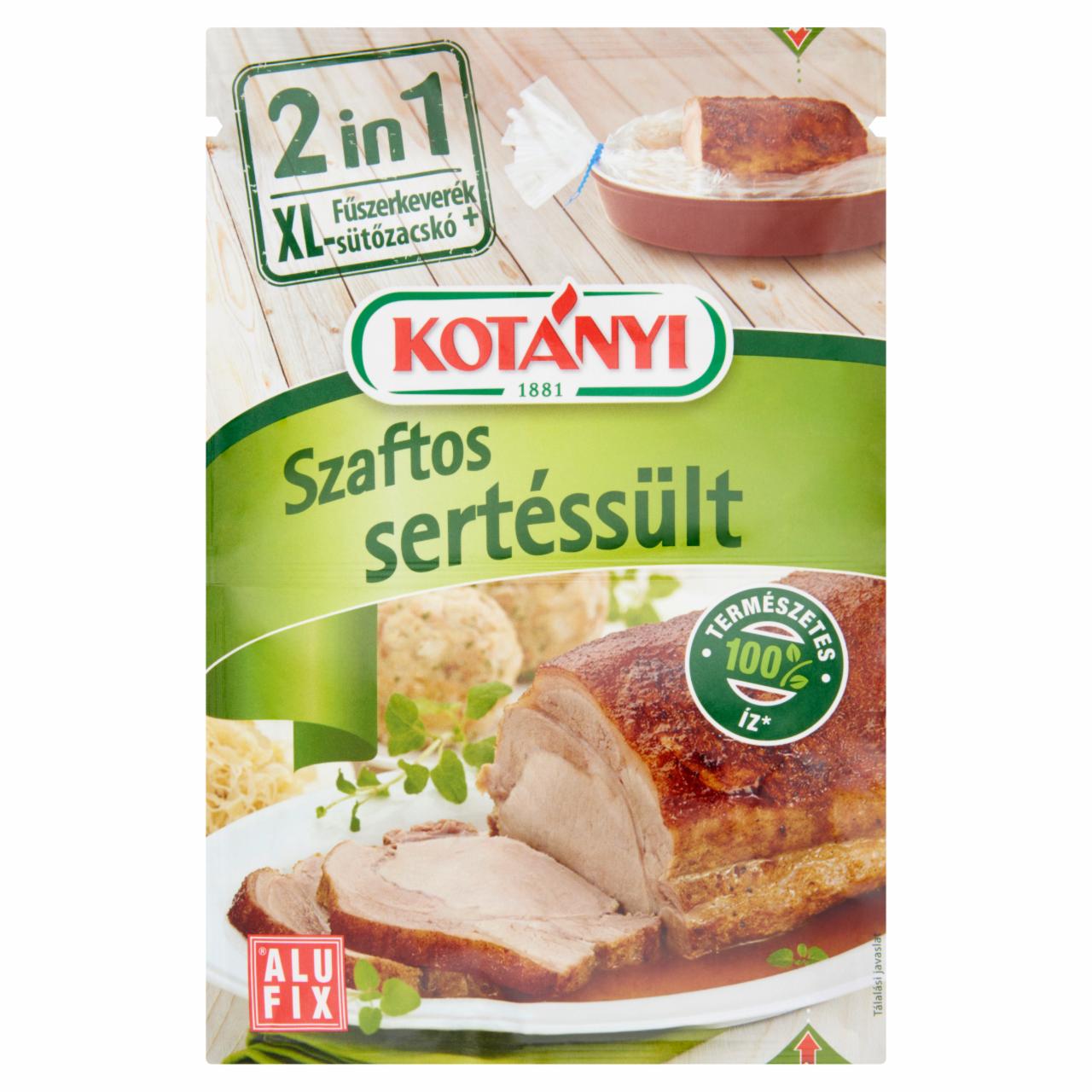 Képek - Kotányi 2 in 1 szaftos sertéssült fűszerkeverék + XL sütőzacskó 25 g