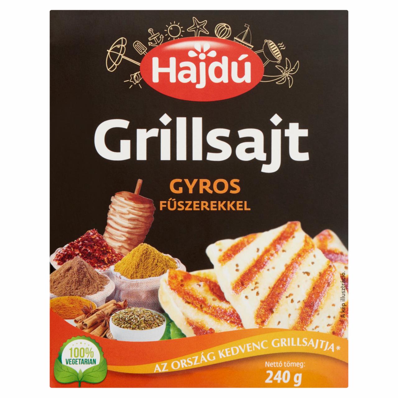 Képek - Hajdú grillsajt gyros fűszerekkel 240 g