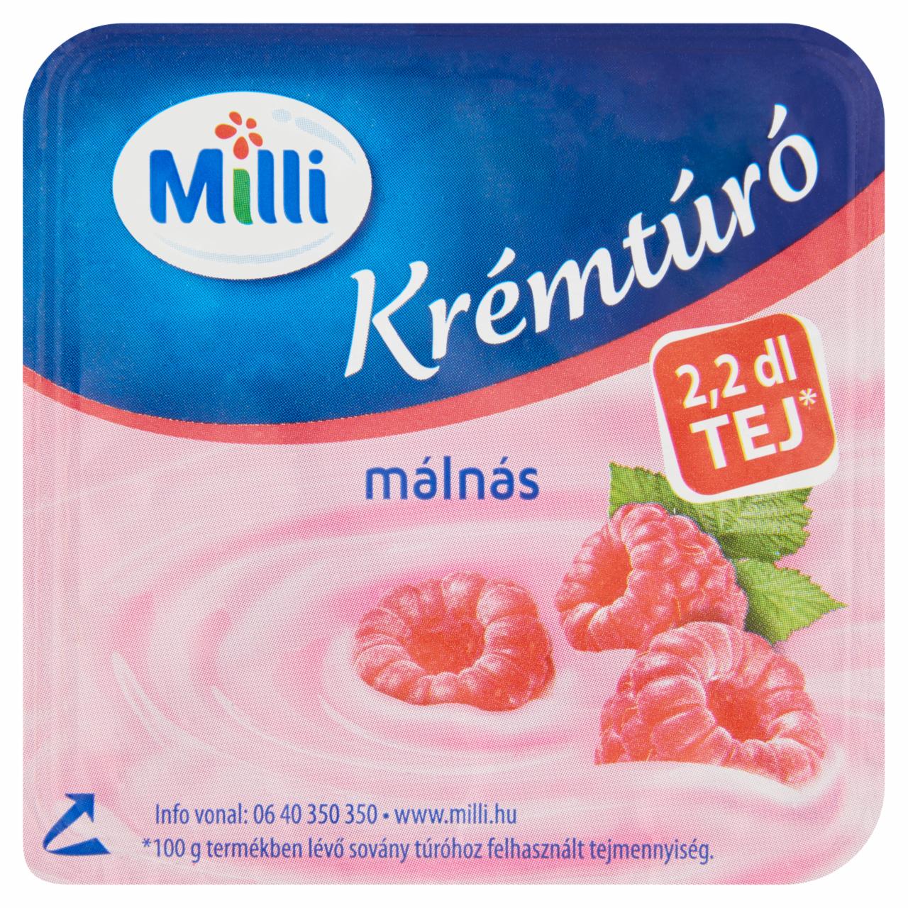 Képek - Milli málnás krémtúró 90 g