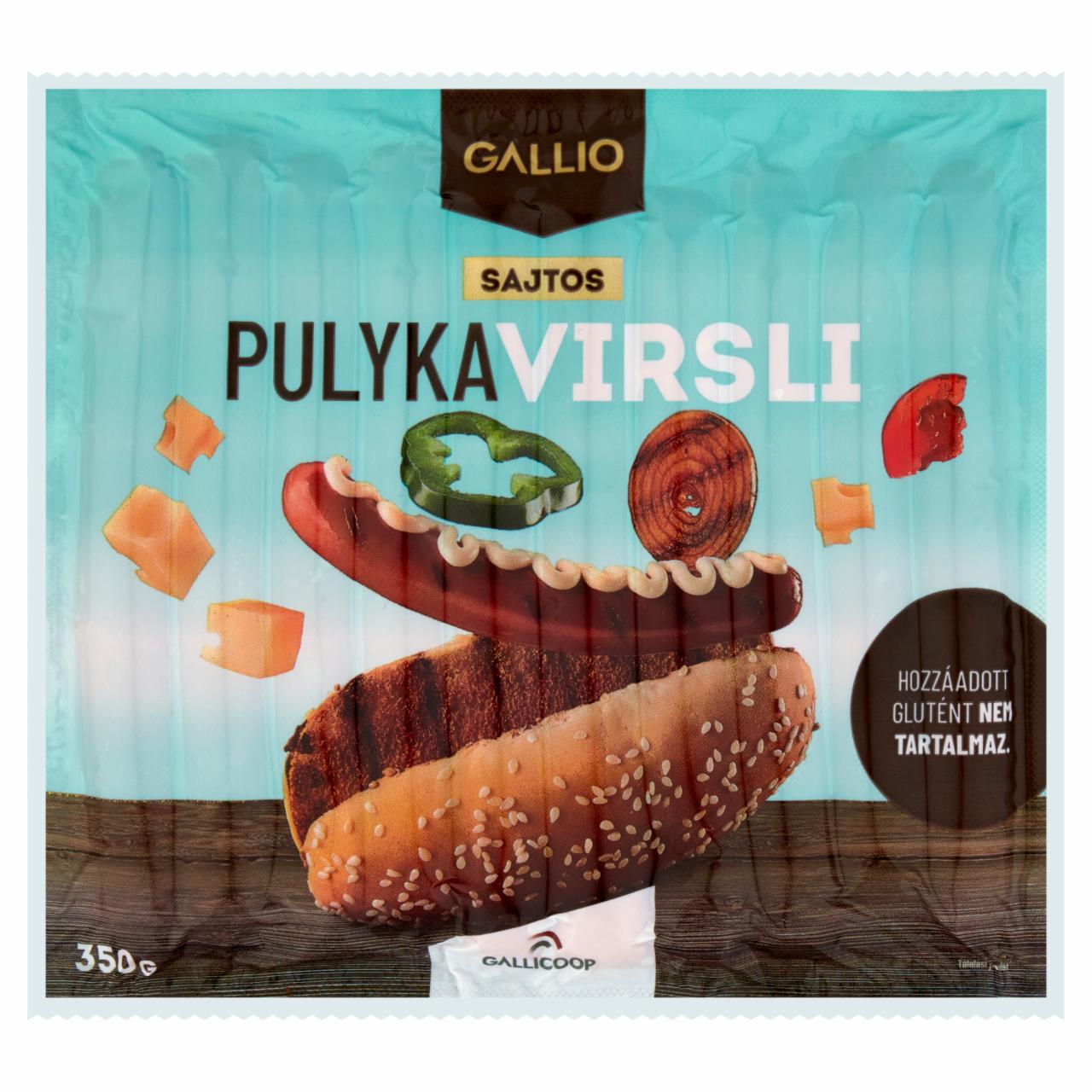 Képek - Gallio sajtos pulyka virsli 350 g