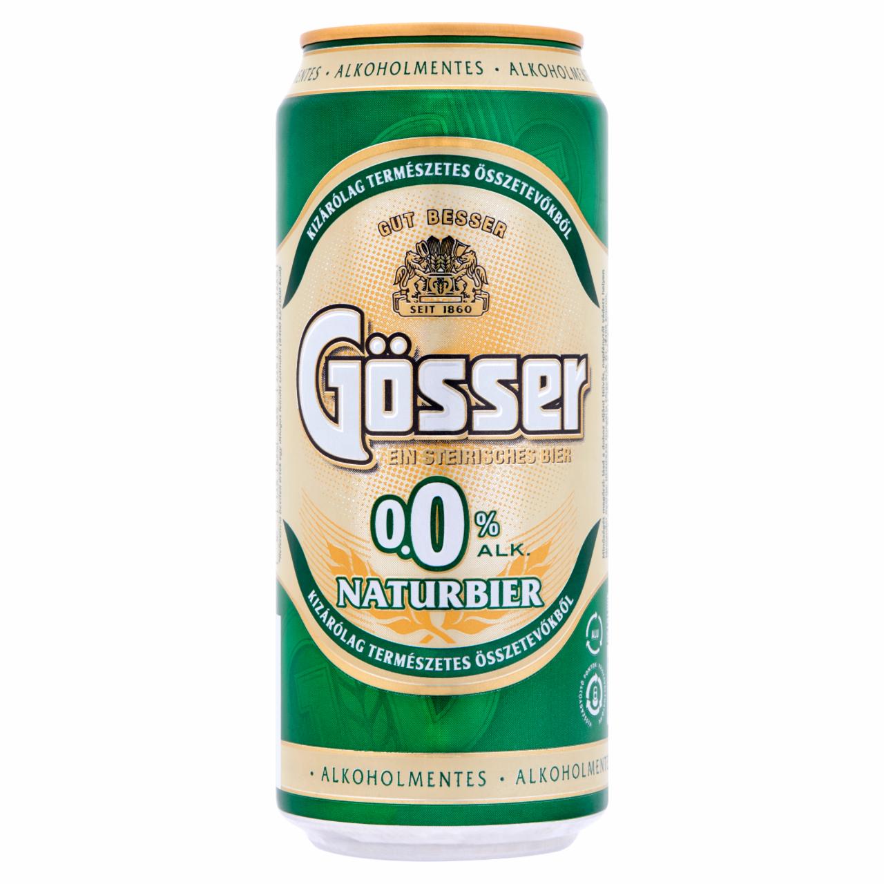 Képek - Gösser Naturbier alkoholmentes világos sör 0,4 l