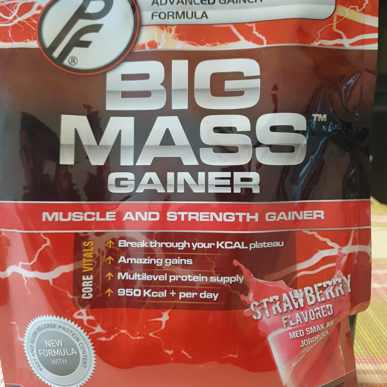 Képek - Big mass gainer Strawberry Proteinfabrikken