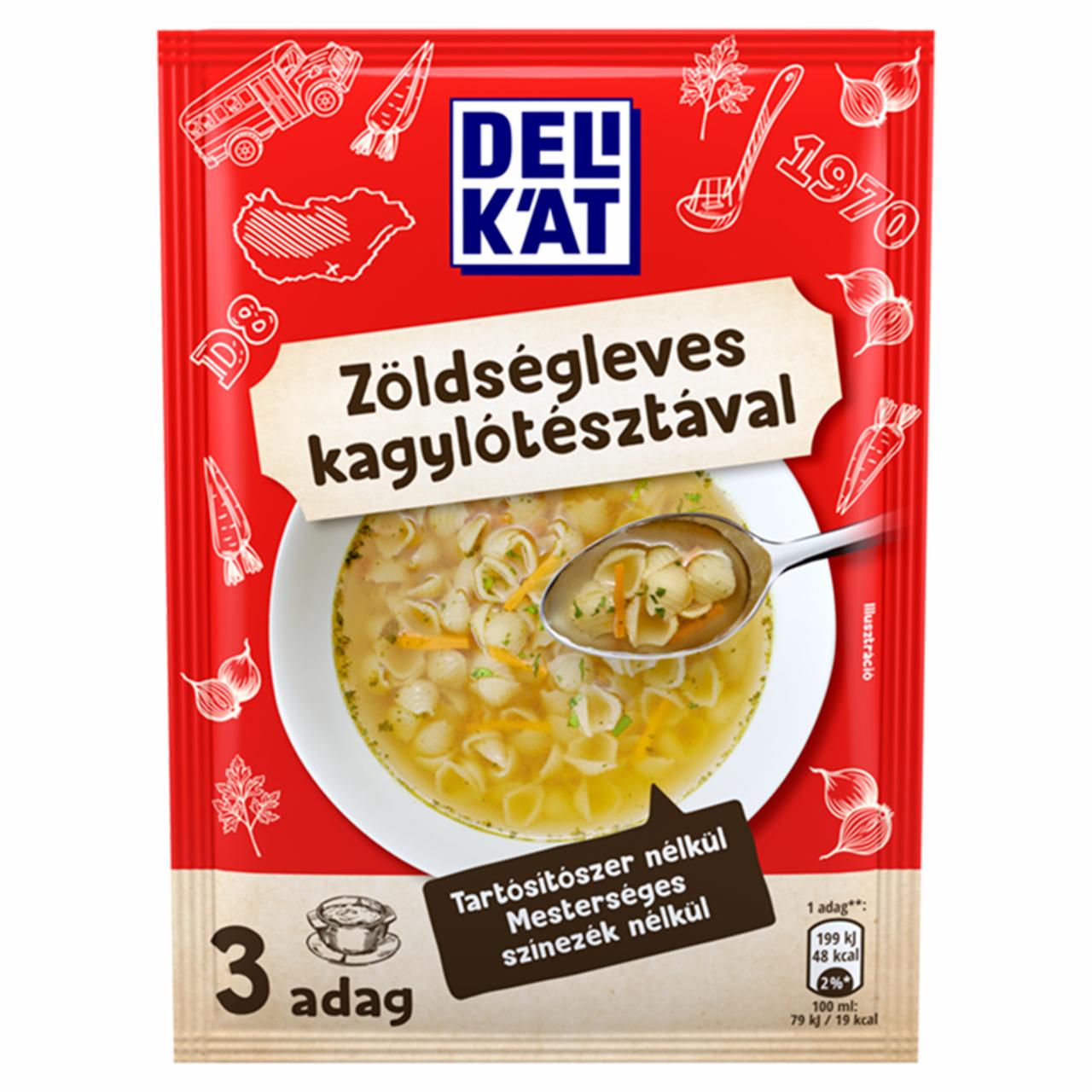 Képek - Delikát zöldségleves kagylótésztával 44 g