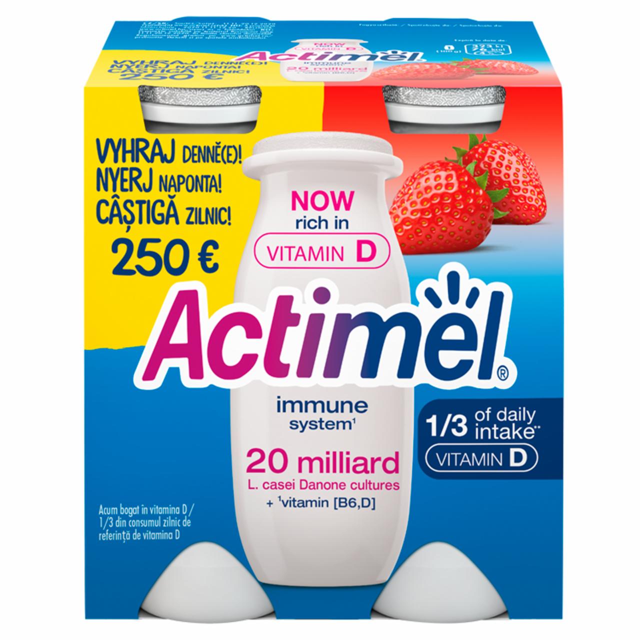 Képek - Danone Actimel eperízű joghurtital 4 x 100 g (400 g)