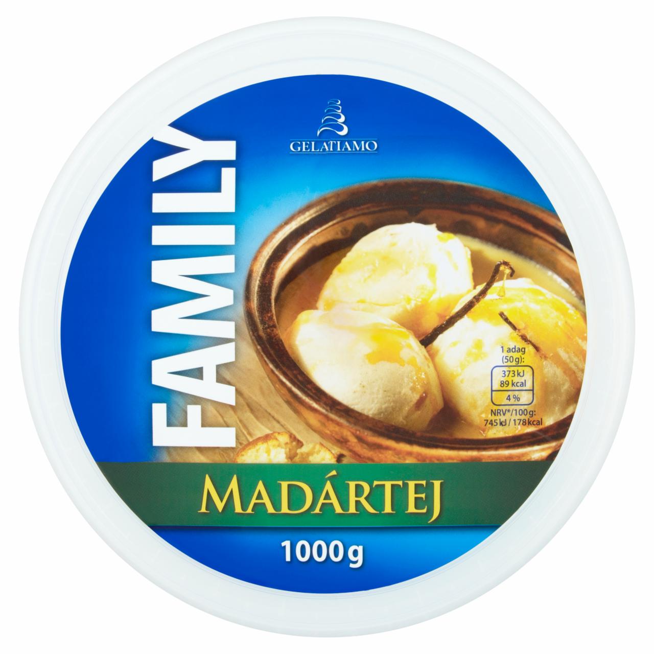 Képek - Gelatiamo Family madártej jégkrém 1000 g