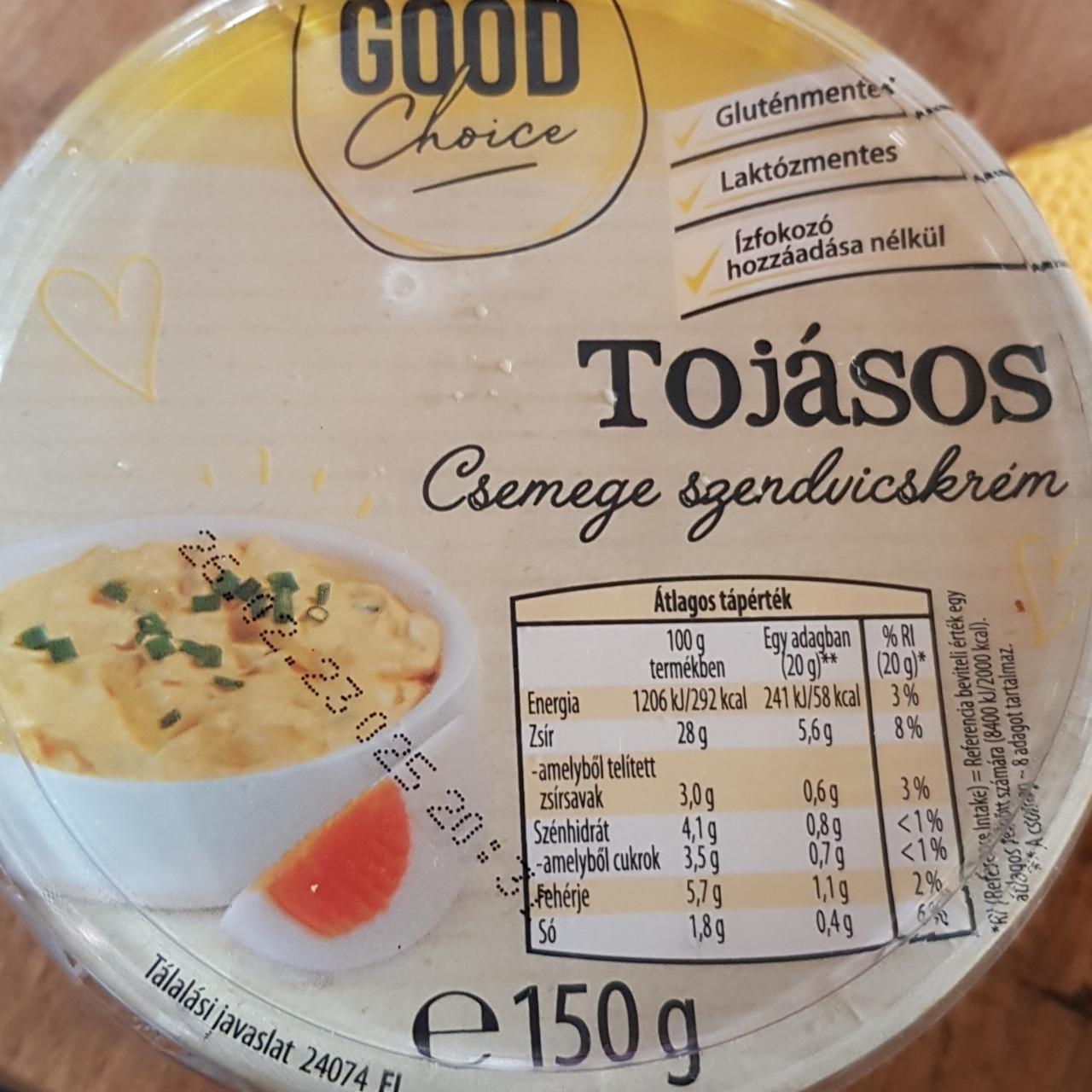 Képek - Tojásos csemege szendvicskrém Good Choice