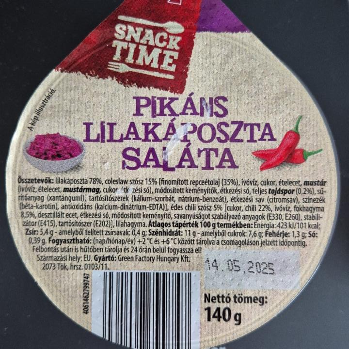 Képek - Pikáns lilakáposzta saláta Snack time