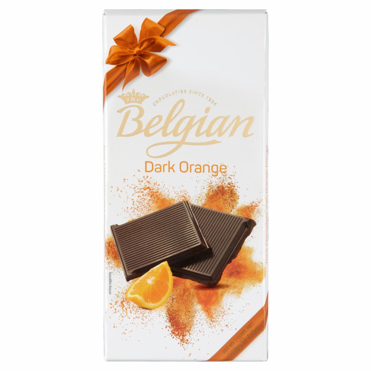 Képek - The Belgian étcsokoládé narancs darabkákkal 100 g