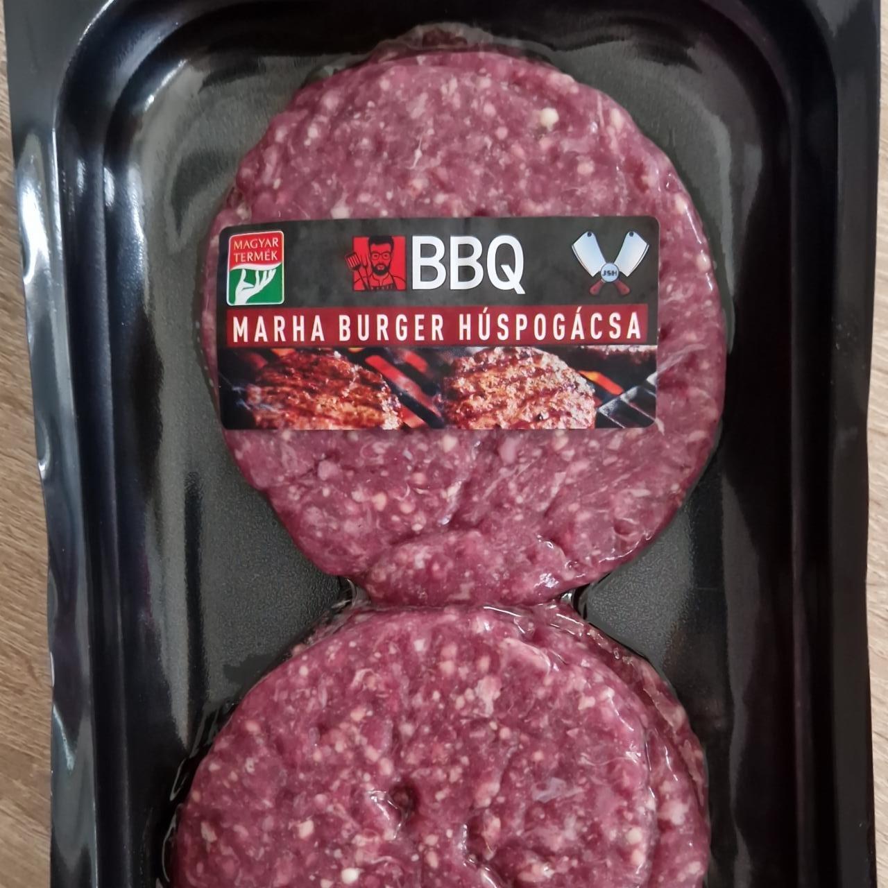 Képek - Marha burger húspogácsa sóval és borssal BBQ