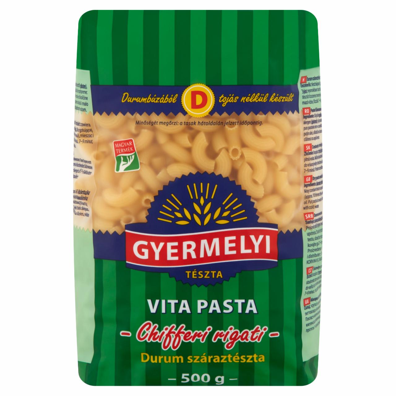 Képek - Gyermelyi Vita Pasta Chifferi Rrigati durum száraztészta 500 g
