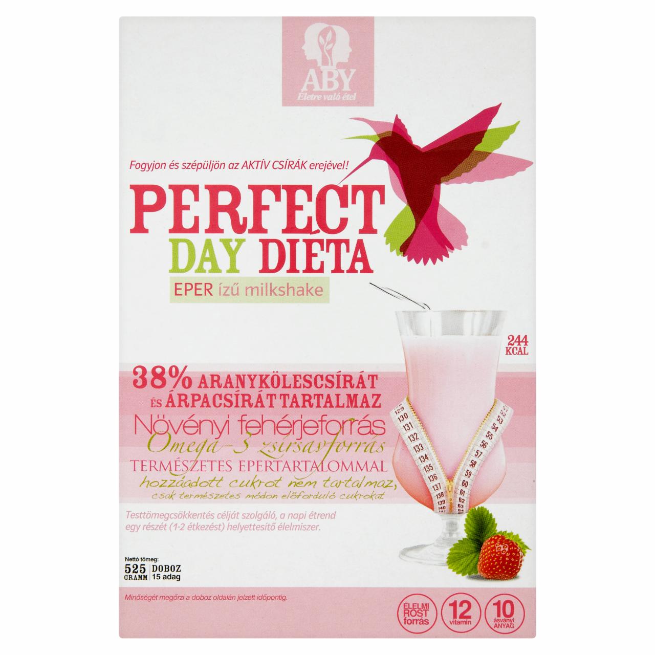 Képek - ABY Perfect Day Diéta eper ízű milkshake 525 g